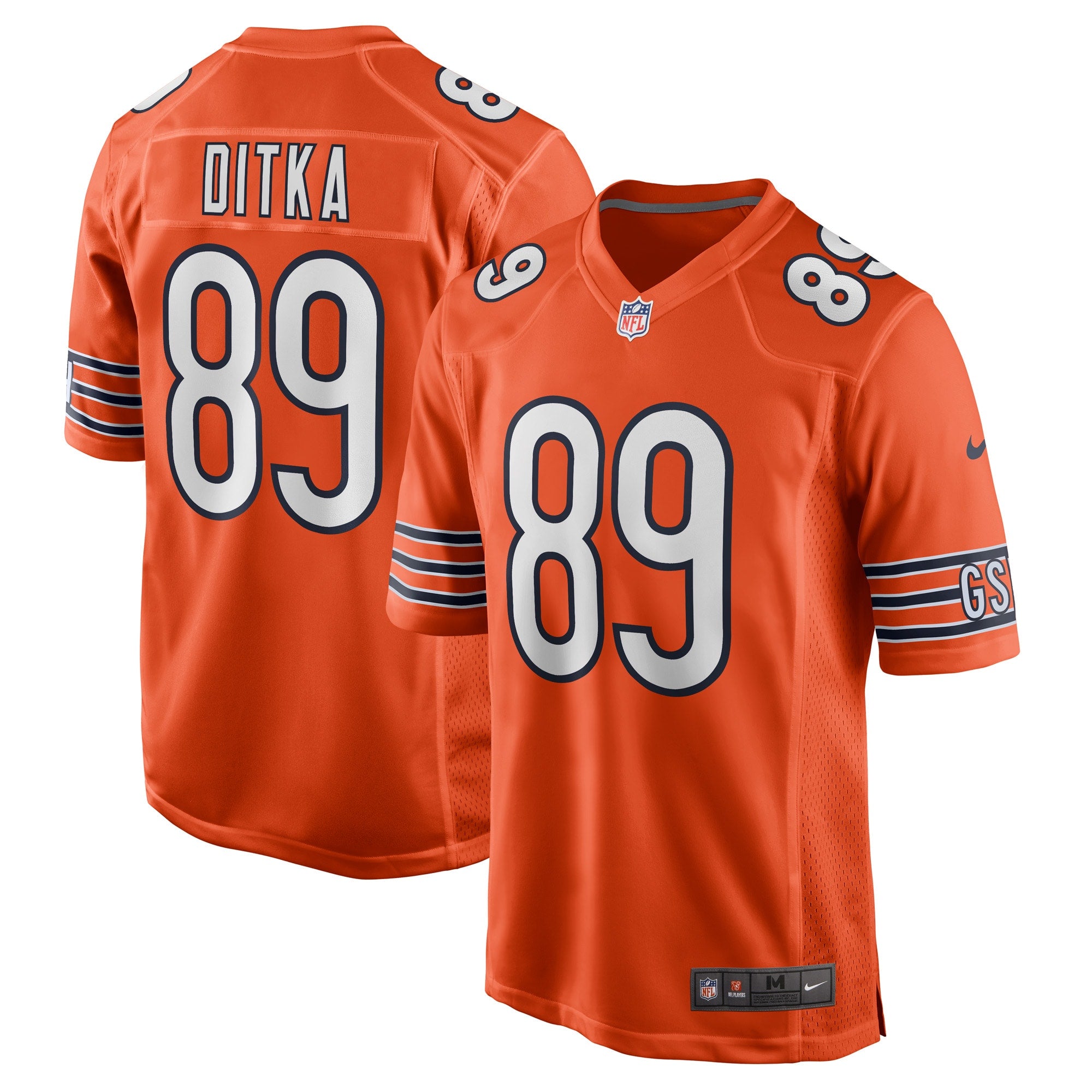 Mike Ditka Chicago Bears Nike Game Retired Player Jersey - Navy/Orange/White - Image 7