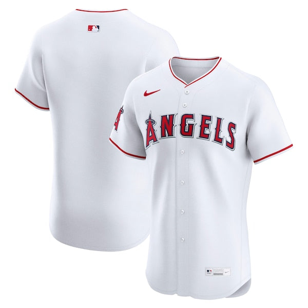 Los Angeles Angels Nike Home Elite Jersey - White/Red - Image 2