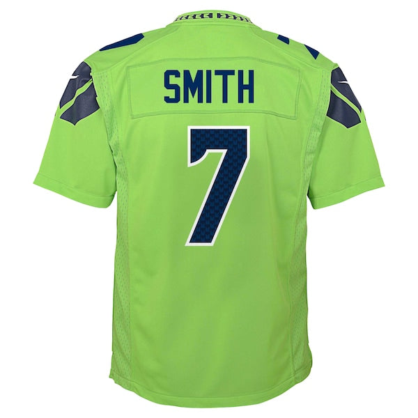 Geno Smith Seattle Seahawks Nike Youth Alternate Player Game Jersey - Neon Green - Image 4