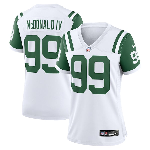 Will McDonald IV New York Jets Nike Women's Classic Alternate Player Game Jersey - White - Image 2