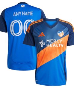 FC Cincinnati adidas 2025 Orange and Blue Legacy Kit Replica Custom Jersey - Blue