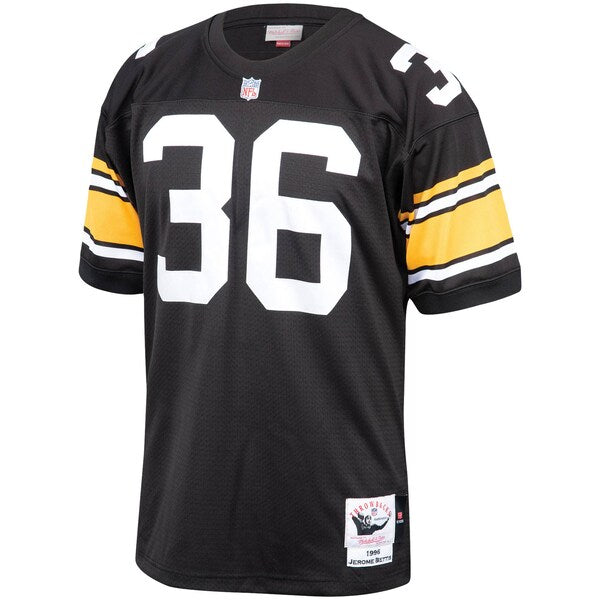 Jerome Bettis Pittsburgh Steelers 1996 Authentic Throwback Retired Player Jersey - Black - Image 2