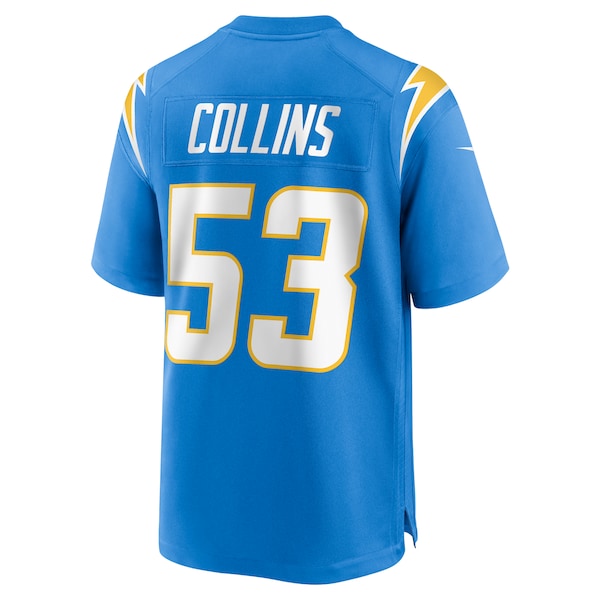 Chris Collins Los Angeles Chargers Nike Team Game Jersey - Powder Blue - Image 3