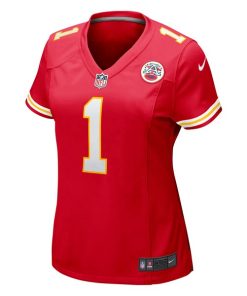 Alternative view of Jerick McKinnon Kansas City Chiefs Nike Women's Game Player Jersey - Red