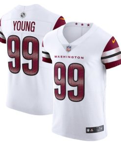 Chase Young Washington Commanders Nike Vapor Elite Jersey - White/Black/Burgundy