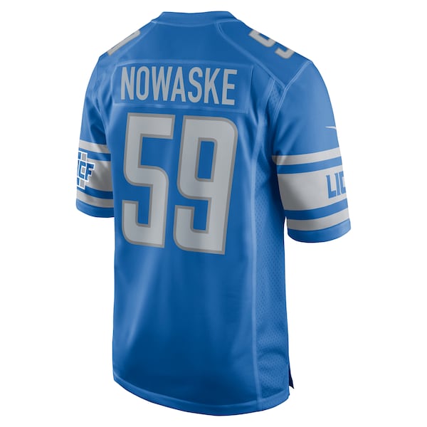 Trevor Nowaske Detroit Lions Nike Team Game Jersey - Blue - Image 3