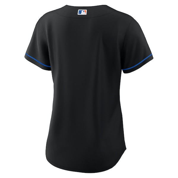 New York Mets Nike Women's 2022 Alternate Replica Team Jersey - Black - Image 3