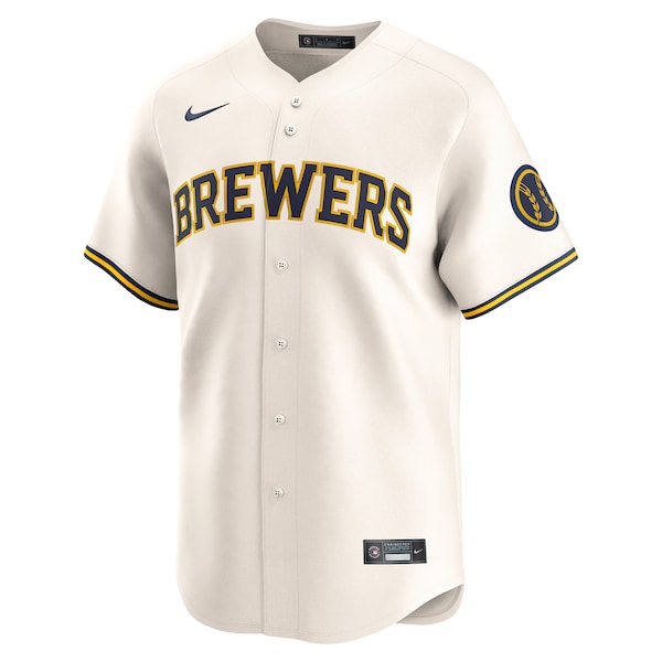 Milwaukee Brewers Nike 2024 Jackie Robinson Day Home Limited Jersey?ยจC Cream - Image 2