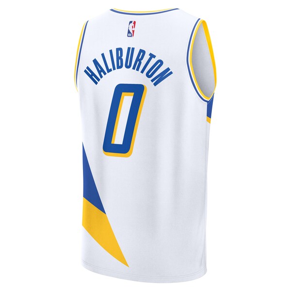 Tyrese Haliburton Indiana Pacers Youth 2025/26 City Edition Fast Break Jersey - White - Image 3