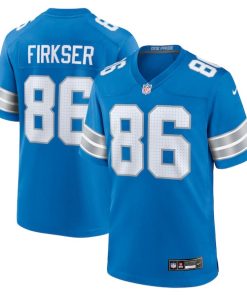 Anthony Firkser Detroit Lions Nike Team Game Jersey -  Blue