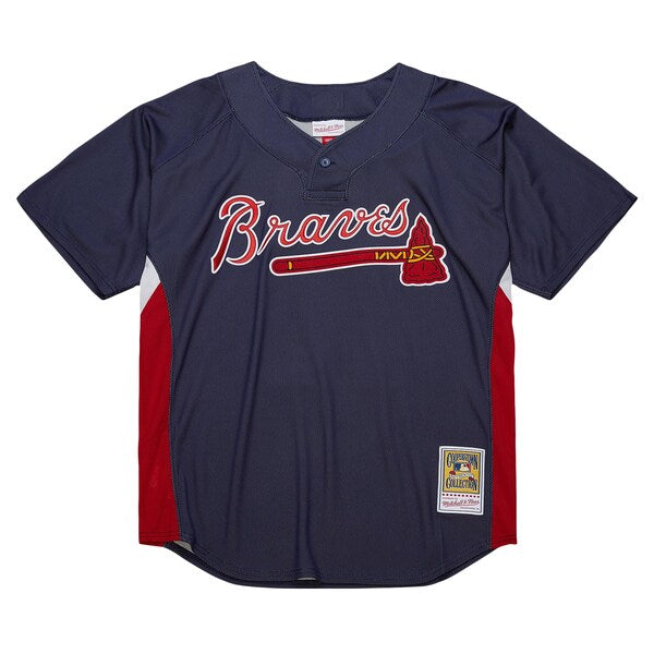 John Smoltz Atlanta Braves Cooperstown Collection Mesh Batting Practice Jersey - Navy - Image 3