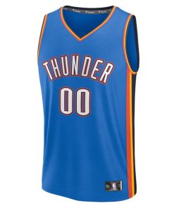 Alternative view of Oklahoma City Thunder  Fast Break Custom Replica Jersey - Icon Edition - Blue