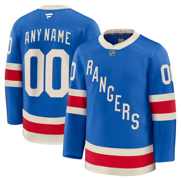 New York Rangers Centennial Premium Custom Jersey - Blue/White/Navy/Royal - Image 2