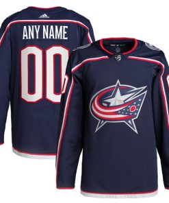 Columbus Blue Jackets adidas  Home  Primegreen Authentic Custom Jersey - Navy