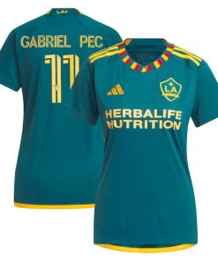 Gabriel Pec LA Galaxy adidas Women's 2024 LA Kit Replica Player Jersey - Green
