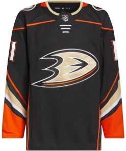 Alternative view of Trevor Zegras Anaheim Ducks adidas Home Primegreen Authentic Player Jersey - Black