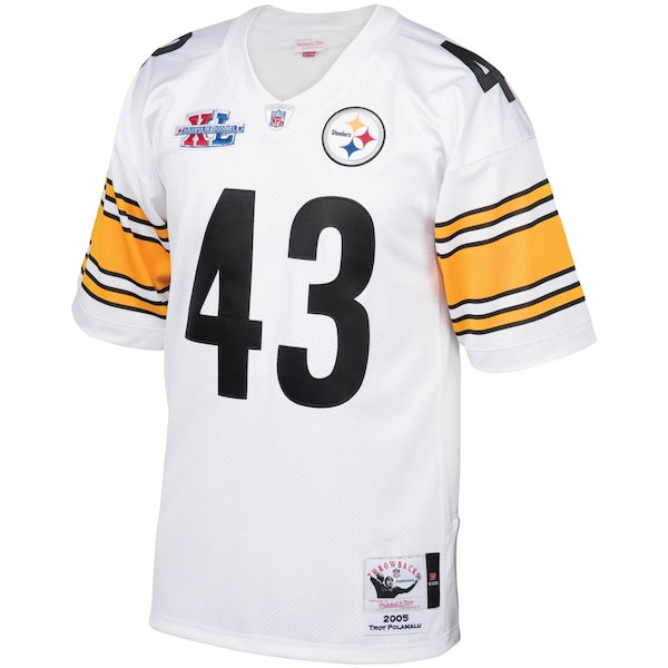 Troy Polamalu Pittsburgh Steelers 2005 Authentic Throwback Retired Player Jersey - White - Image 2