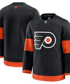 Alternative view of Philadelphia Flyers  Alternate Premium Jersey - Black/Burnt Orange/White