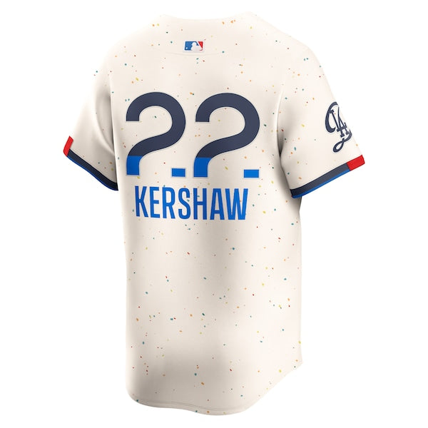 Clayton Kershaw Los Angeles Dodgers Nike 2024 City Connect Limited Player Jersey - Cream - Image 3