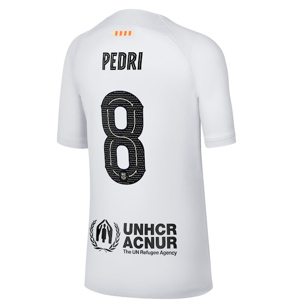 Pedri Barcelona Nike Youth 2022/23 Third Breathe Stadium Replica Player Jersey - Gray - Image 3