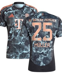 Thomas M¨¹ller Bayern Munich adidas 2024/25 Away Replica Player Jersey - Black