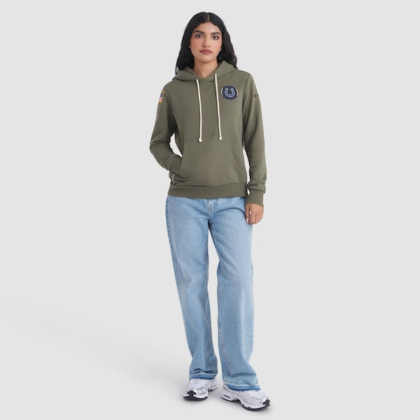 Indianapolis Colts Nike Women's 2025 Salute to Service Sideline Standard Issue Dri-FIT Hoodie - Olive - Image 3