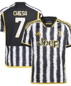 Federico Chiesa Juventus adidas Youth 2023/24 Home Replica Jersey - Black
