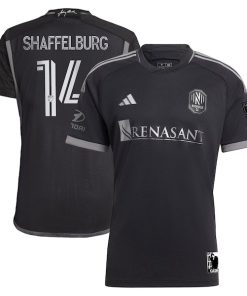 Jacob Shaffelburg Nashville SC adidas 2024 Man In Black Kit Authentic Player Jersey - Black