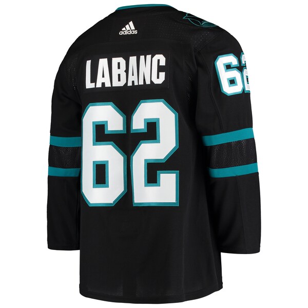 Kevin Labanc San Jose Sharks adidas Alternate Authentic Jersey - Black - Image 3