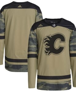 Calgary Flames adidas Logo Military Appreciation Team Authentic Practice Jersey - Camo