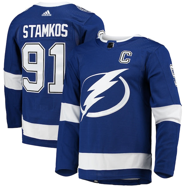 Steven Stamkos Tampa Bay Lightning adidas Home Primegreen Authentic Player Jersey - Blue/White - Image 2