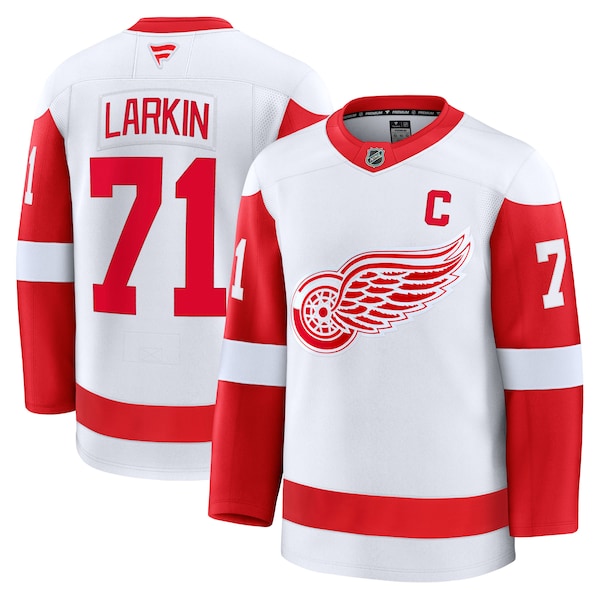 Dylan Larkin Detroit Red Wings Away Premium Jersey - White/Red