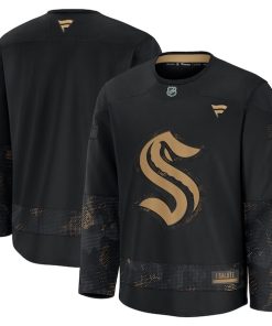 Seattle Kraken  2024 Military Appreciation Practice Jersey - Black