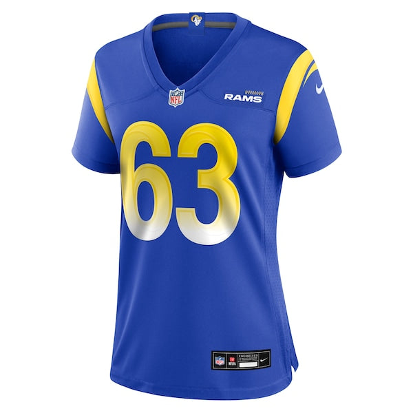 Dylan McMahon Los Angeles Rams Nike Women's Team Game Jersey - Royal - Image 2