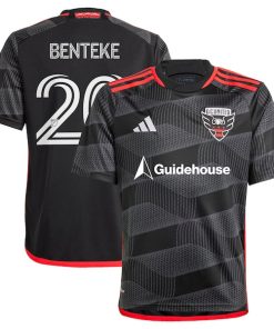 Christian Benteke D.C. United adidas Youth 2024 The Icon Kit Replica Player Jersey?¨C Black