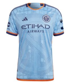 Alternative view of Kevin O'Toole New York City FC adidas 2024 The Interboro Kit Authentic Player Jersey - Sky Blue