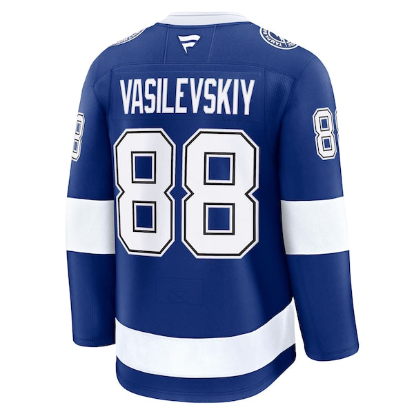 Andrei Vasilevskiy Tampa Bay Lightning Home Premium Jersey - Blue/Black - Image 4