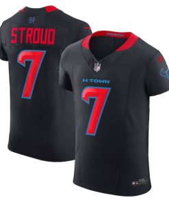 Alternative view of C.J. Stroud Houston Texans Nike Alternate 2  Vapor F.U.S.E. Elite Jersey - Navy/Red