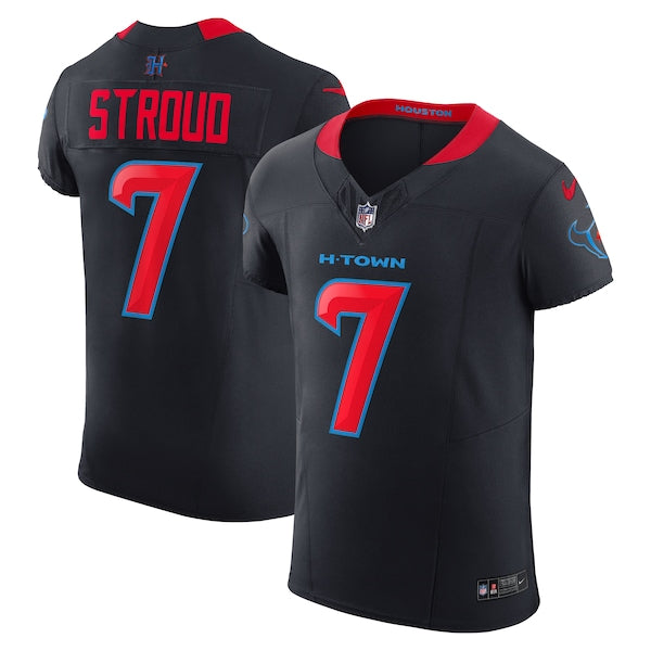 C.J. Stroud Houston Texans Nike Alternate 2 Vapor F.U.S.E. Elite Jersey - Navy/Red - Image 2