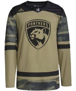 Alternative view of Florida Panthers adidas Military Appreciation Team Authentic Practice Jersey - Camo