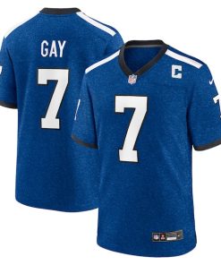 Alternative view of Matt Gay Indianapolis Colts Nike Indiana Nights Alternate Game Jersey - Royal/Royal