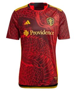 Alternative view of Jordan Morris Seattle Sounders FC adidas 2024 The Bruce Lee Kit Replica Player Jersey?¨C Red