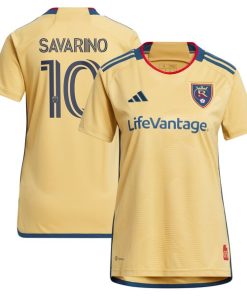Jefferson Savarino Real Salt Lake adidas Women's 2024 The Beehive State Kit Replica Player Jersey - Gold