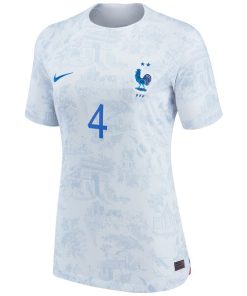 Alternative view of Raphael Varane France National Team Nike Women's 2022/23 Away Breathe Stadium Replica Jersey - White