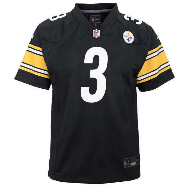 Russell Wilson Pittsburgh Steelers Nike Youth Team Player Game Jersey - Black - Image 2