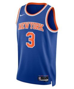 Alternative view of Josh Hart New York Knicks Nike Unisex Swingman Jersey - Icon Edition - Blue