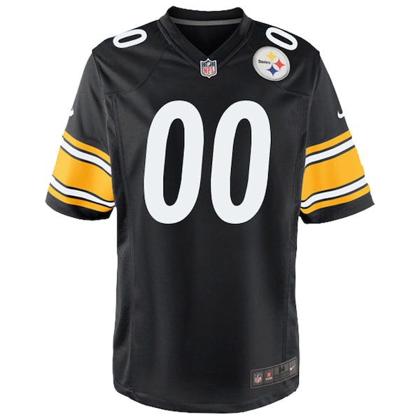 Pittsburgh Steelers Nike Youth Custom Game Jersey - Black - Image 2