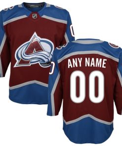 Colorado Avalanche Youth Home Premier Custom Jersey - Burgundy