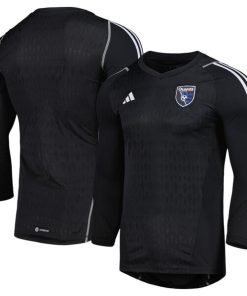 San Jose Earthquakes adidas 2024 Goalkeeper Long Sleeve Replica Jersey - Black
