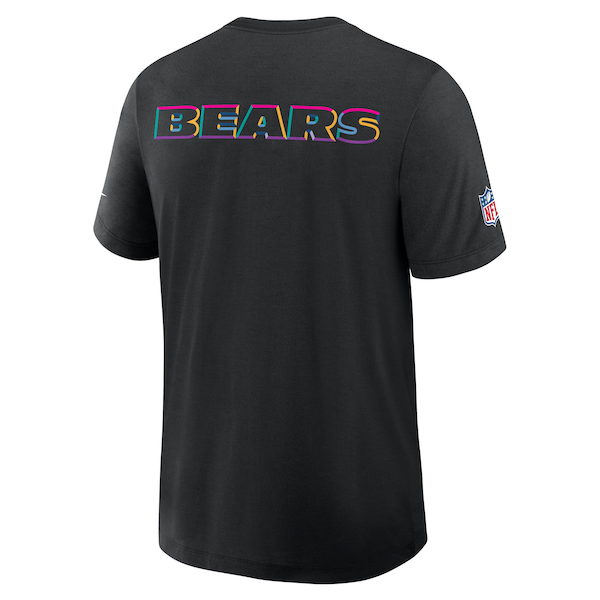Chicago Bears Nike Tall 2025 NFL Crucial Catch Tri-Blend Dri-FIT T-Shirt - Black - Image 3